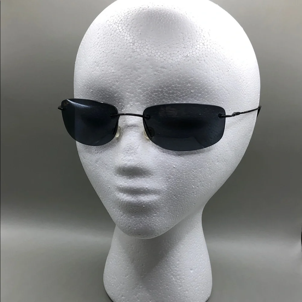 Maui Jim MJ450-02 Lahaina Polarized Stainless Gunmetal Sunglasses 59-19-130 FLAW